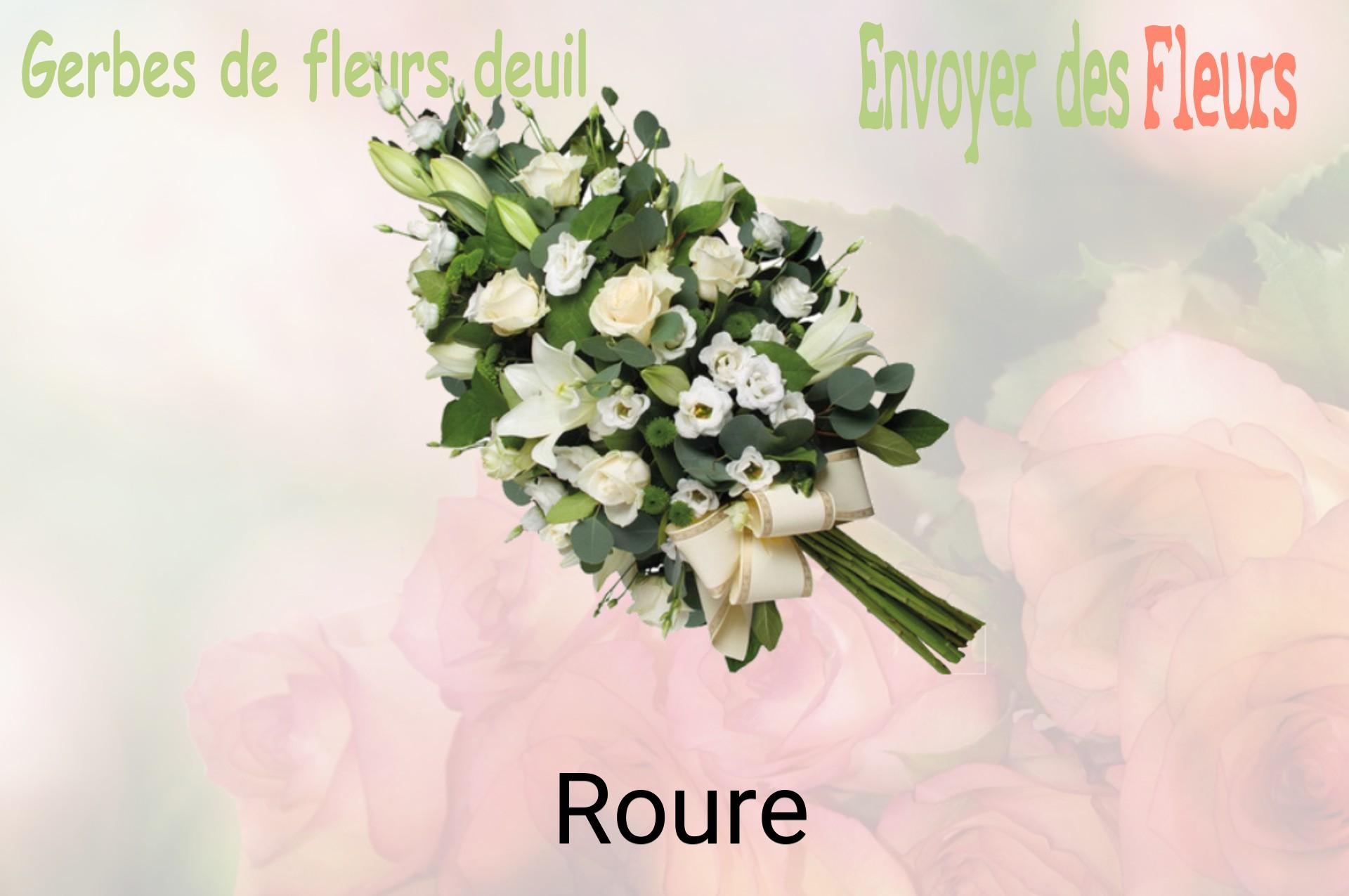Gerbe de fleurs de deuil livrée à Roure
